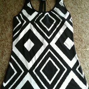 Black and white tank top