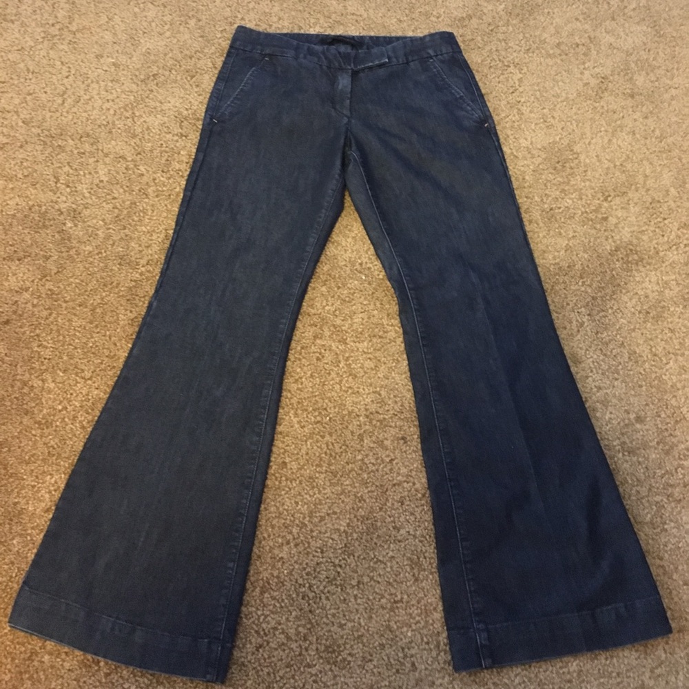 Express wide leg dark  jeans sz 2 short