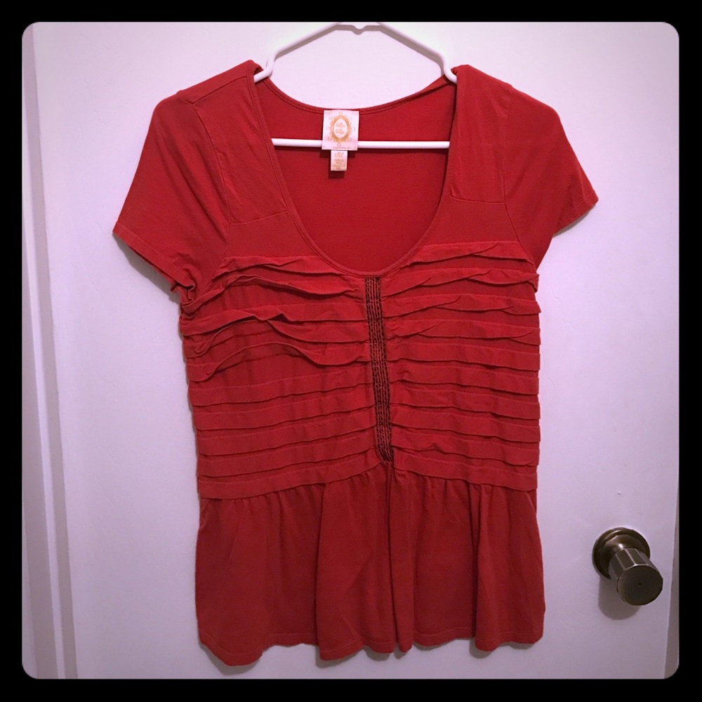 Ric Rac Anthropologie Pleated Top