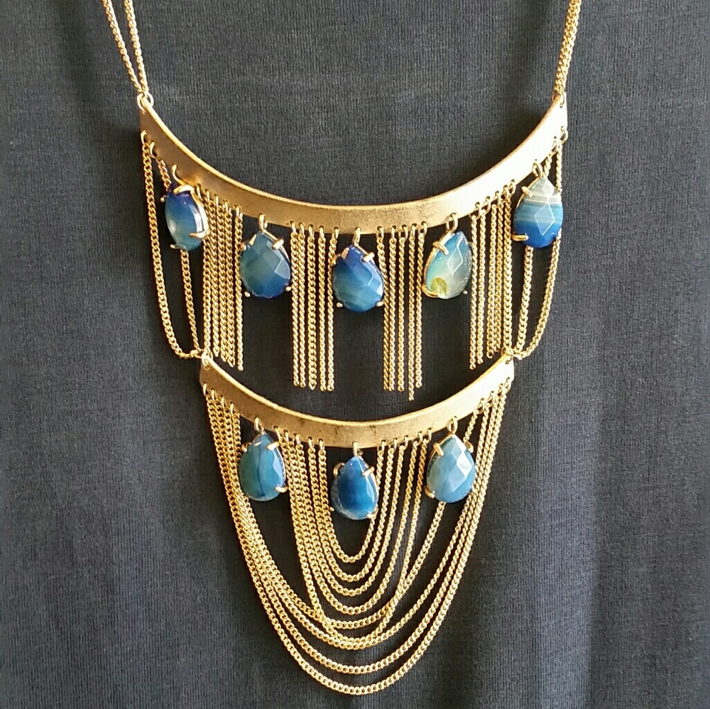 SUPER RARE Kendra Scott blue agate necklace