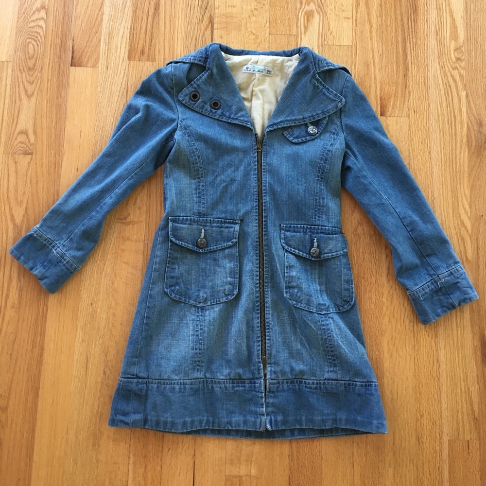 Long denim jacket