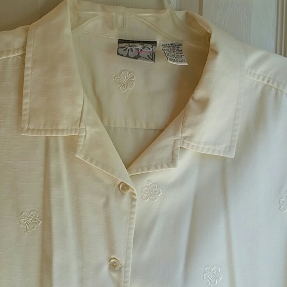 NWOT OCEAN PACIFIC OP LINEN-LOOK BLOUSE SZ XL - Picture 2 of 4