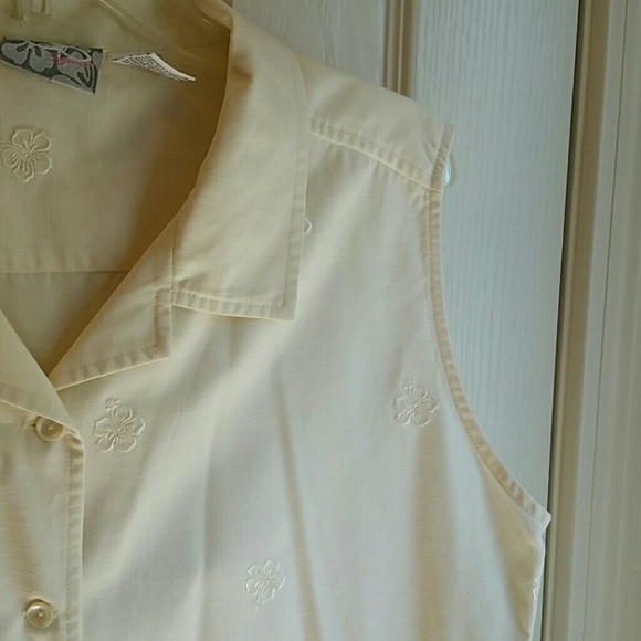 NWOT OCEAN PACIFIC OP LINEN-LOOK BLOUSE SZ XL - Picture 4 of 4
