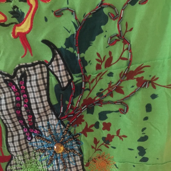 Large Beaded/Embroidered T-Shirt - Picture 2 of 4