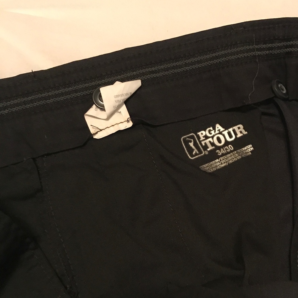 Men's Black PGA Dry Fit golf pants