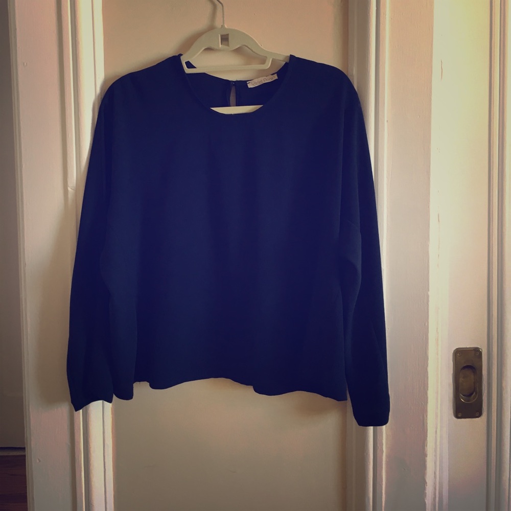 Midnight blue lightweight blouse from Paris