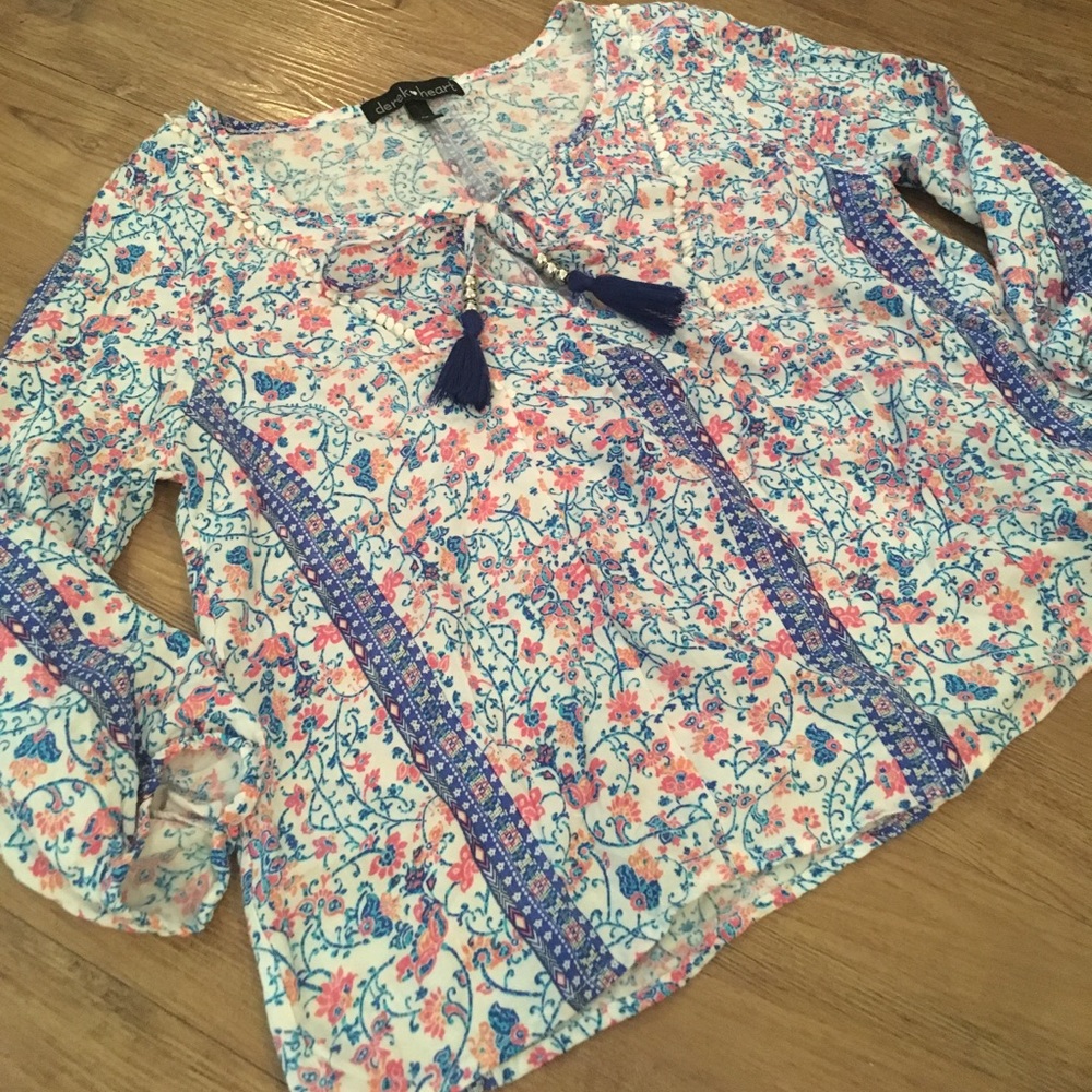 Floral cropped blouse