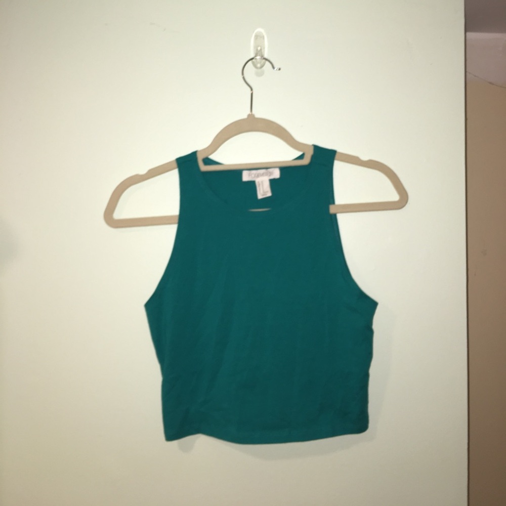 NEW FOREVER 21 Turquoise Halter Crop Top