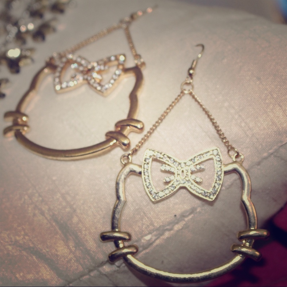 Hello Kitty inspired fashion earrings