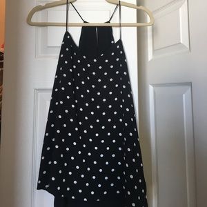 Express sm loose black and white tank