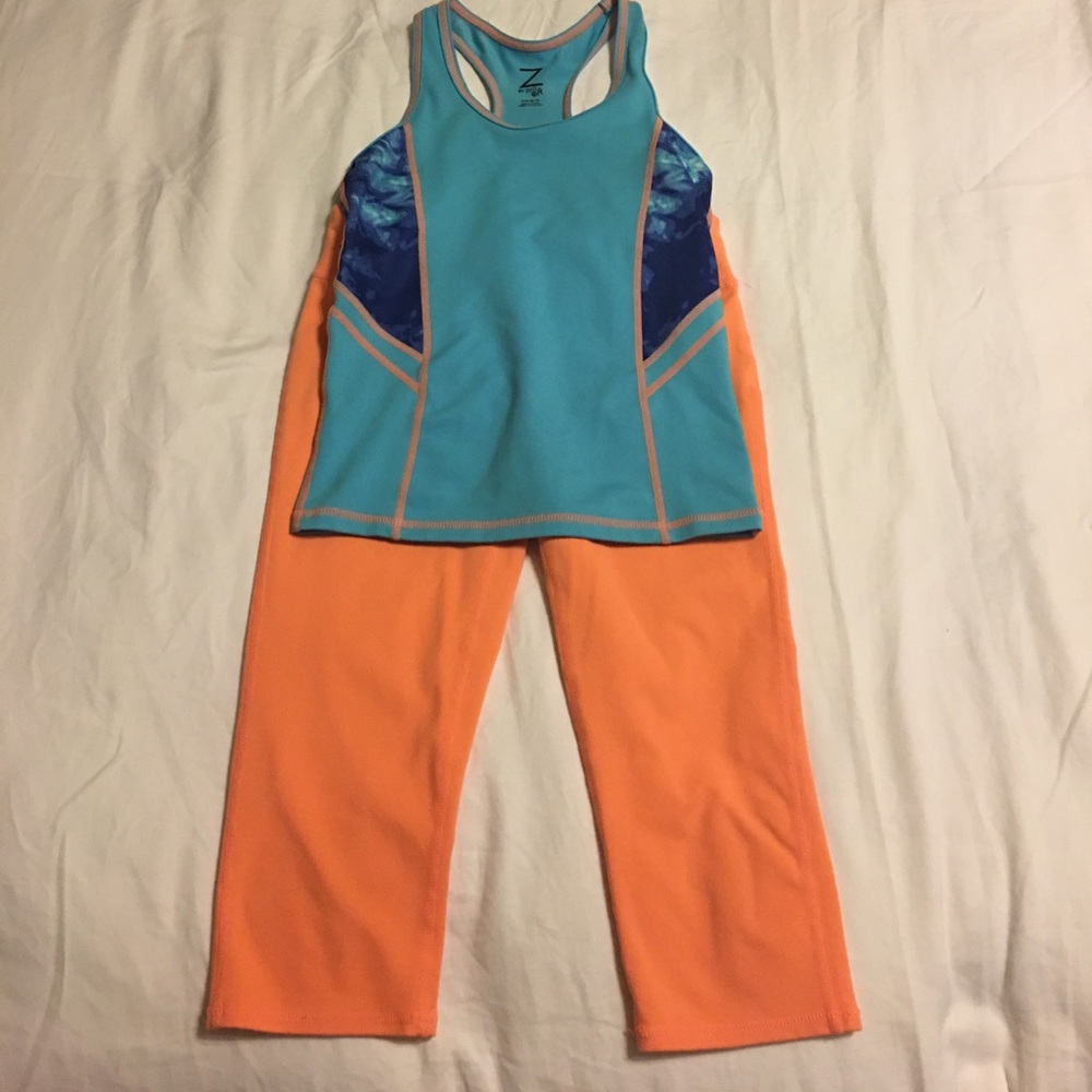 Girls Zella Athletic Tank and Over Knee Tights