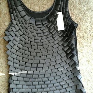 Layered black tank top