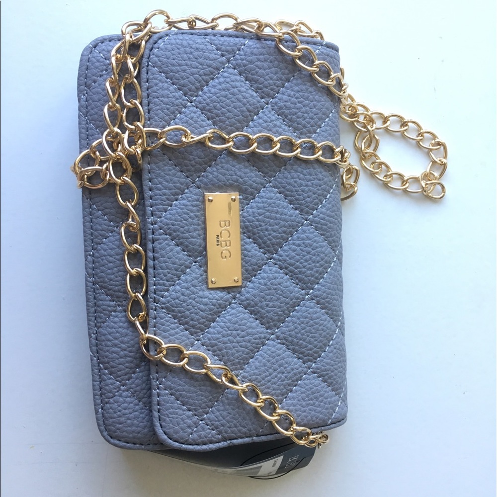 BCBG small gray purse with removable strap w/tags