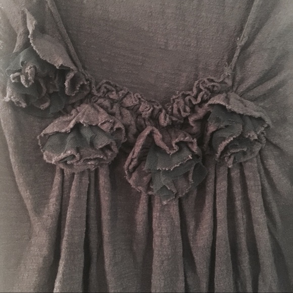 • ANTHRO • deletta navy rosette tank • - Picture 4 of 5