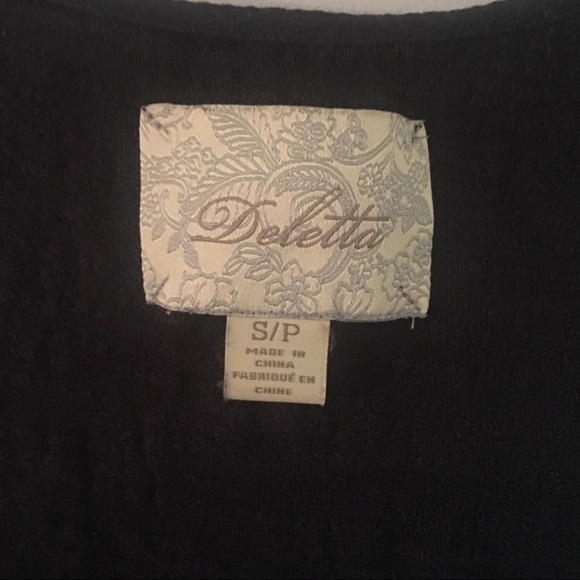 • ANTHRO • deletta navy rosette tank • - Picture 5 of 5