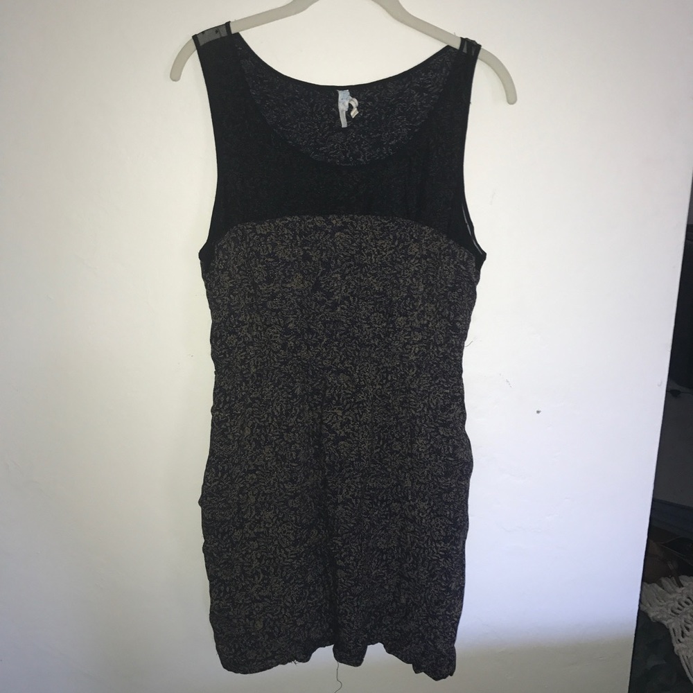 Navy patterned dress