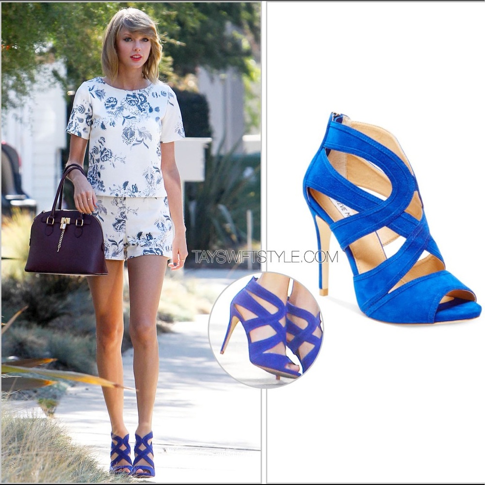 Steve Madden "Immence" Blue Suede Heels