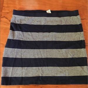 Navy striped skirt. Like new condition