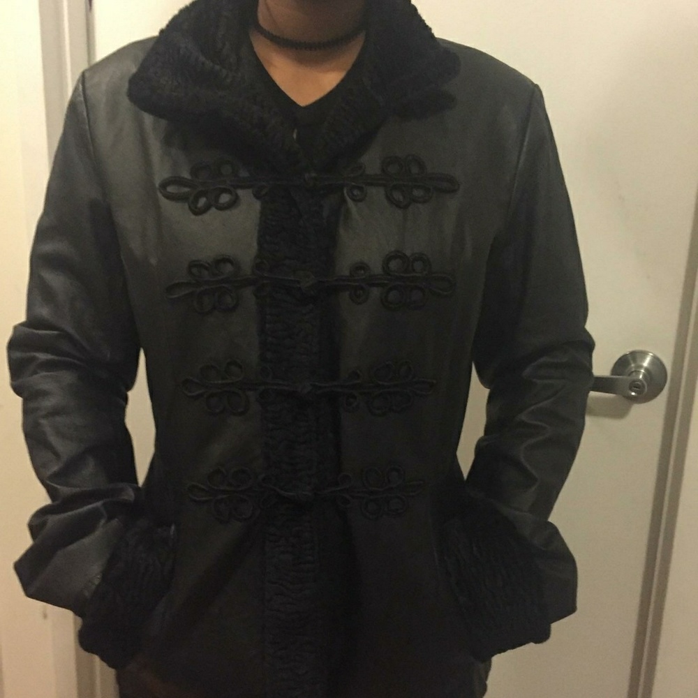 Leather Newport News Asian style leather jacket