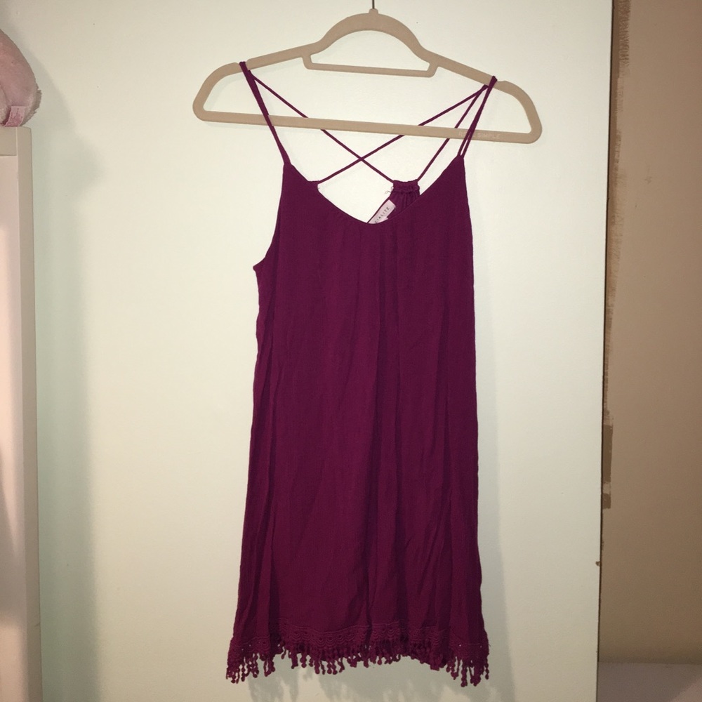 SOCIALITE Magenta Sun Dress
