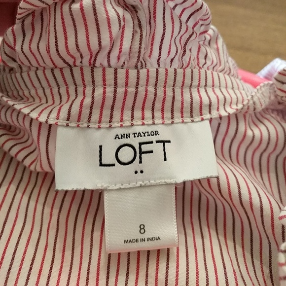 Anne Taylor LOFT ruffled button-down blouse - Picture 3 of 8