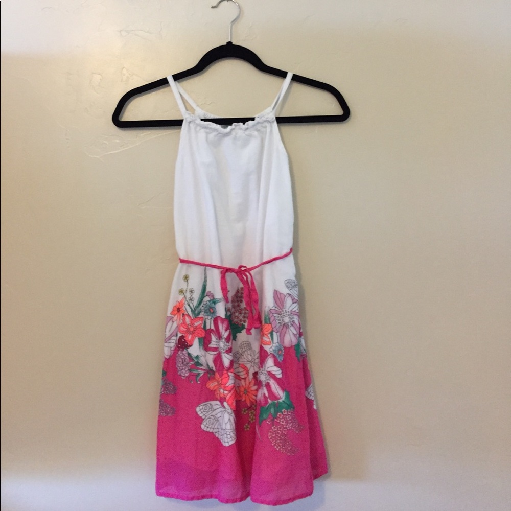 Floral girls spaghetti strap dress!