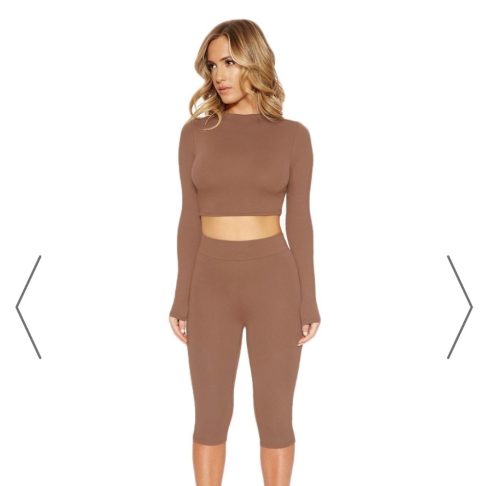 NAKED WARDROBE "feelin oh so tight crop set"