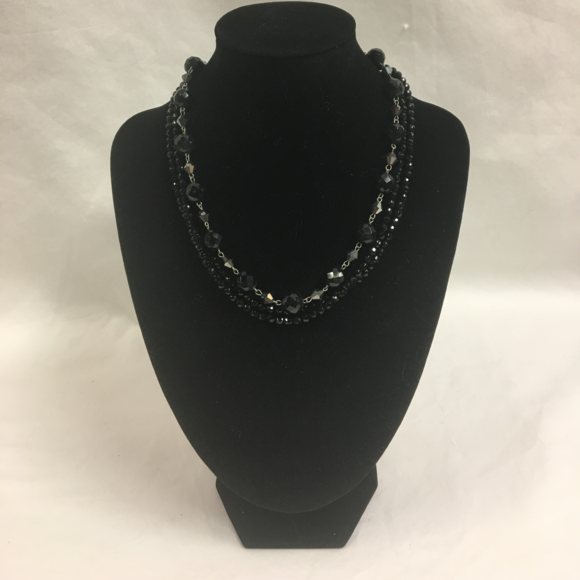 Two Black Beaded Necklaces - Picture 1 of 3