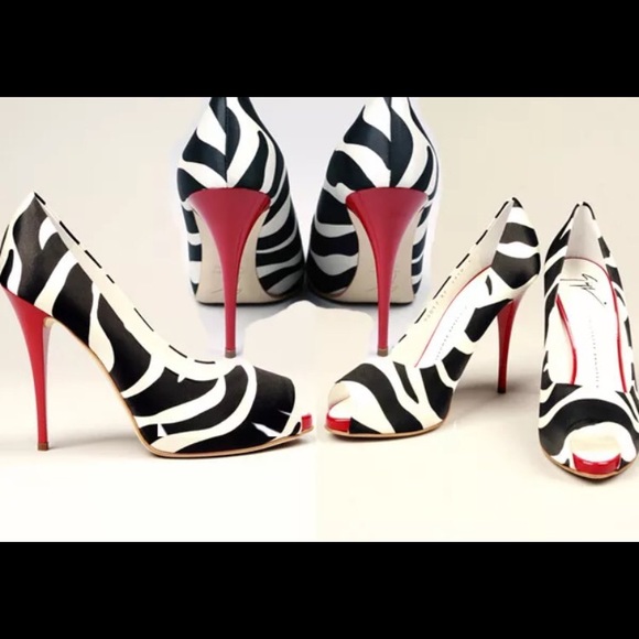 Giuseppe Zanotti Design Zebra Print Peep Toe... | Depop Giuseppe Zanotti Zebra Peep Toe Pumps