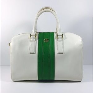 **Tory Burch Robinson stripped Middy Satchel**