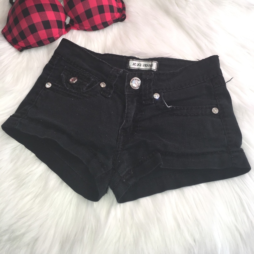 Black Jean Shorts