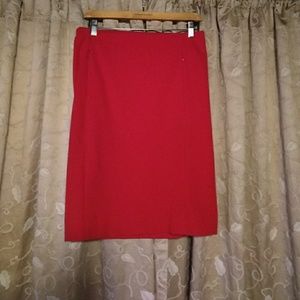 DVF pencil skirt in caliente red!
