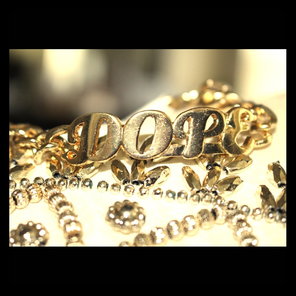 "Dope" gold-tone bracelet *Brand New*