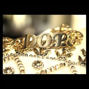 "Dope" gold-tone bracelet *Brand New*
