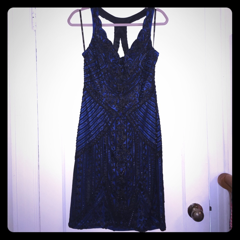 6 Sue Wong Nocturne Beaded Cocktail Dress