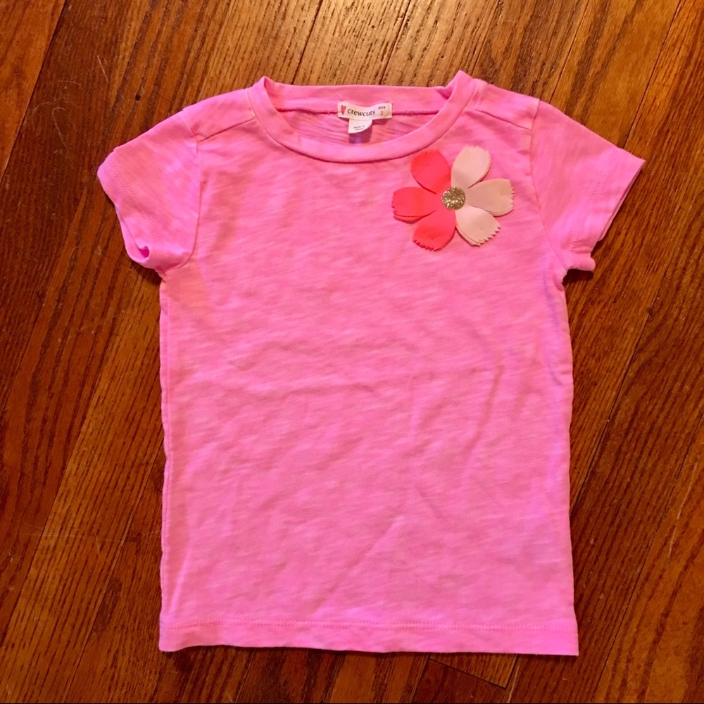 Crewcuts Floral Appliqué Tee Shirt