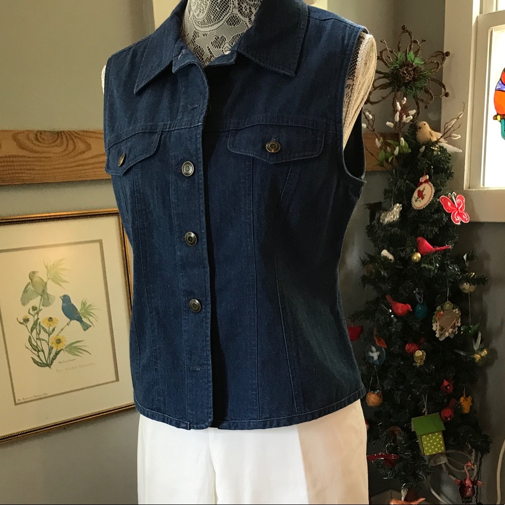 Talbots jean vest