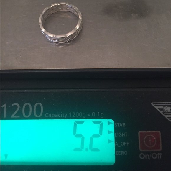 .925 Sterling silver braided band handmade by me - Picture 5 of 5