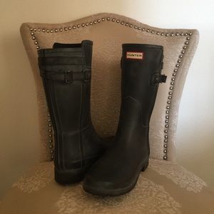 Black Hunter Boots! Size 8! Only worn once!