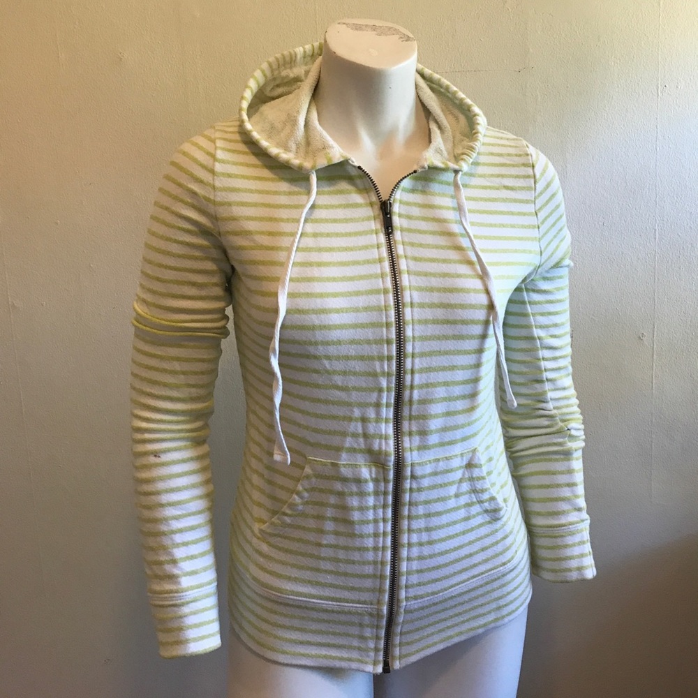 Caslon striped zip up hoody