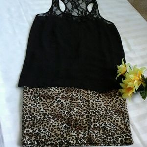 Charlotte Russe Animal Print Mini Skirt