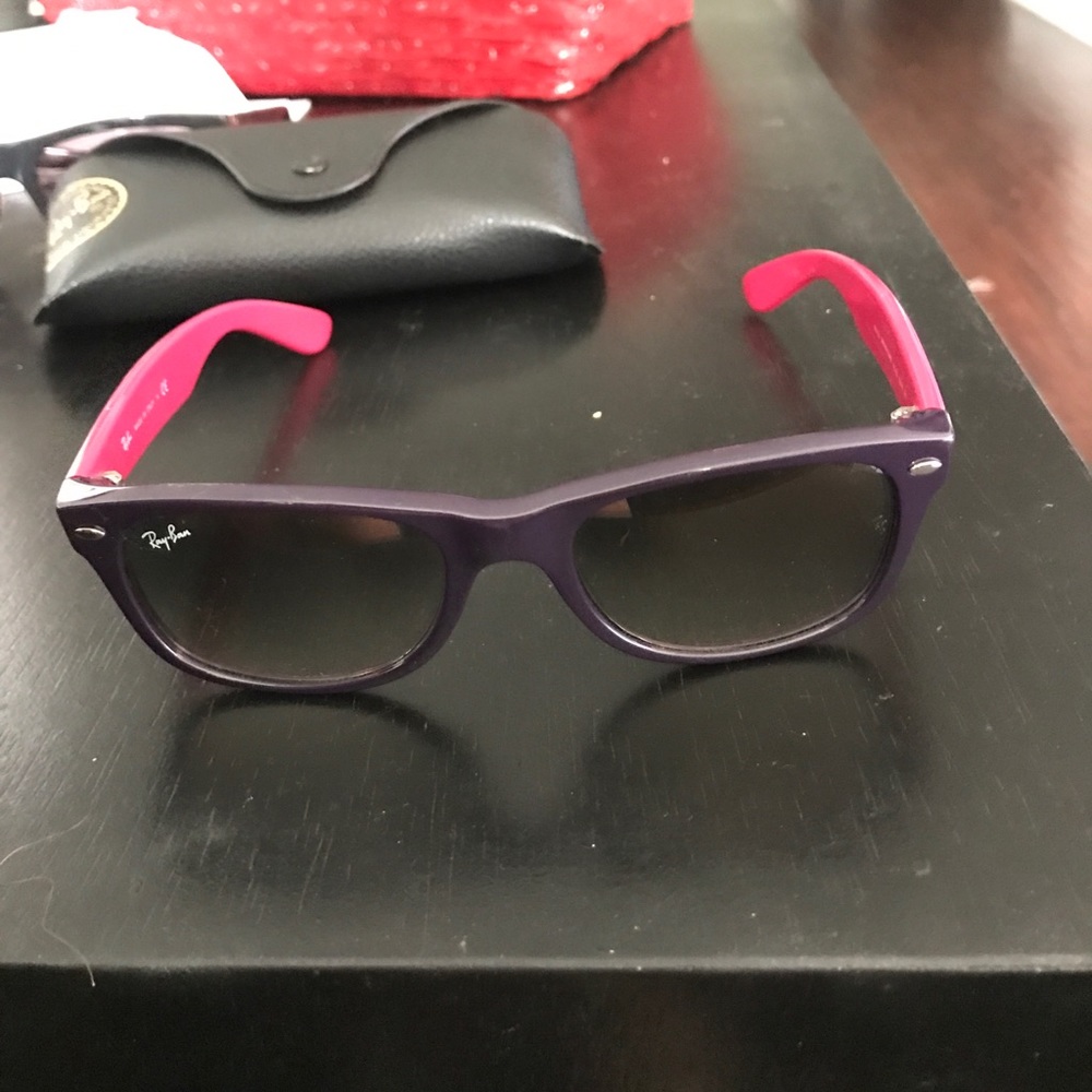 Super cute pink and purple ray ban wayfarer
