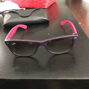 Super cute pink and purple ray ban wayfarer