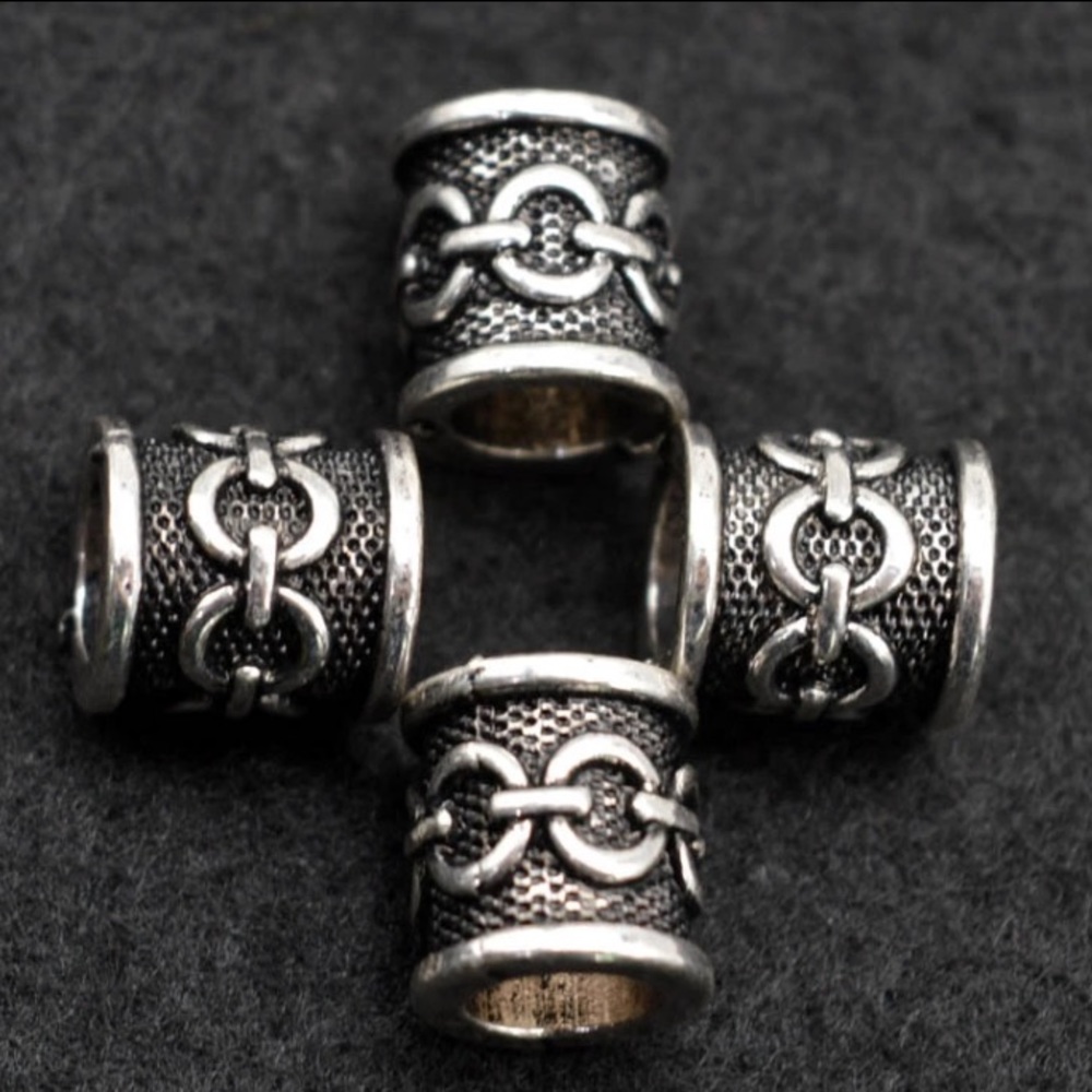 Big 10mm matte onyx viking silver bead bracelet_2