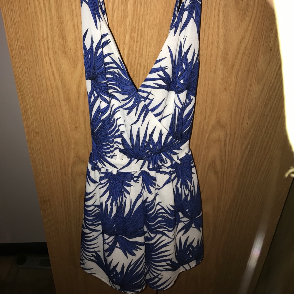 Blue and White Gianni Bini Romper