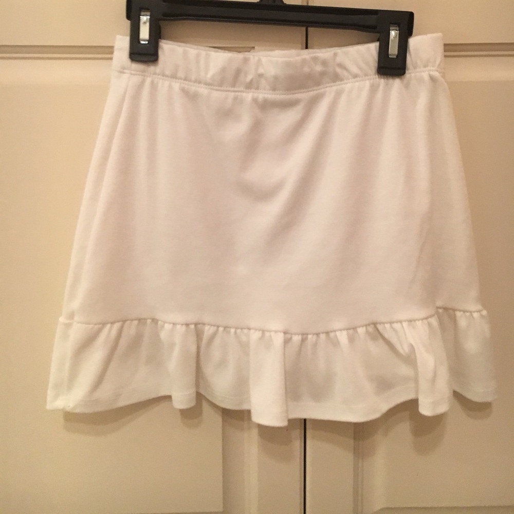 Impeccable Pig mini white skirt with ruffles