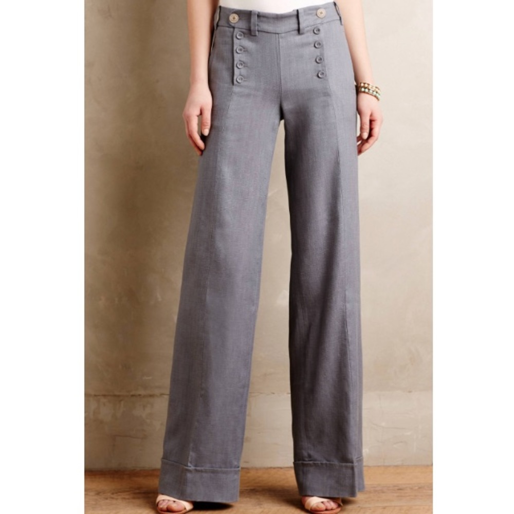 NWT Anthropologie Elevenses wide-leg trousers sz 2