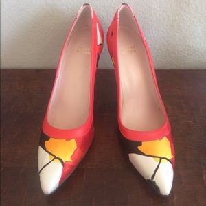 Stuart Weitzman vintage, floral, patterned heel