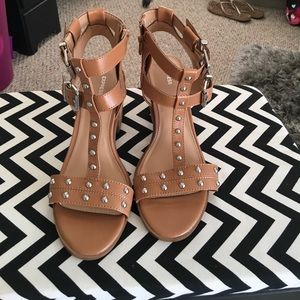 Express tan studded sandals- size 9
