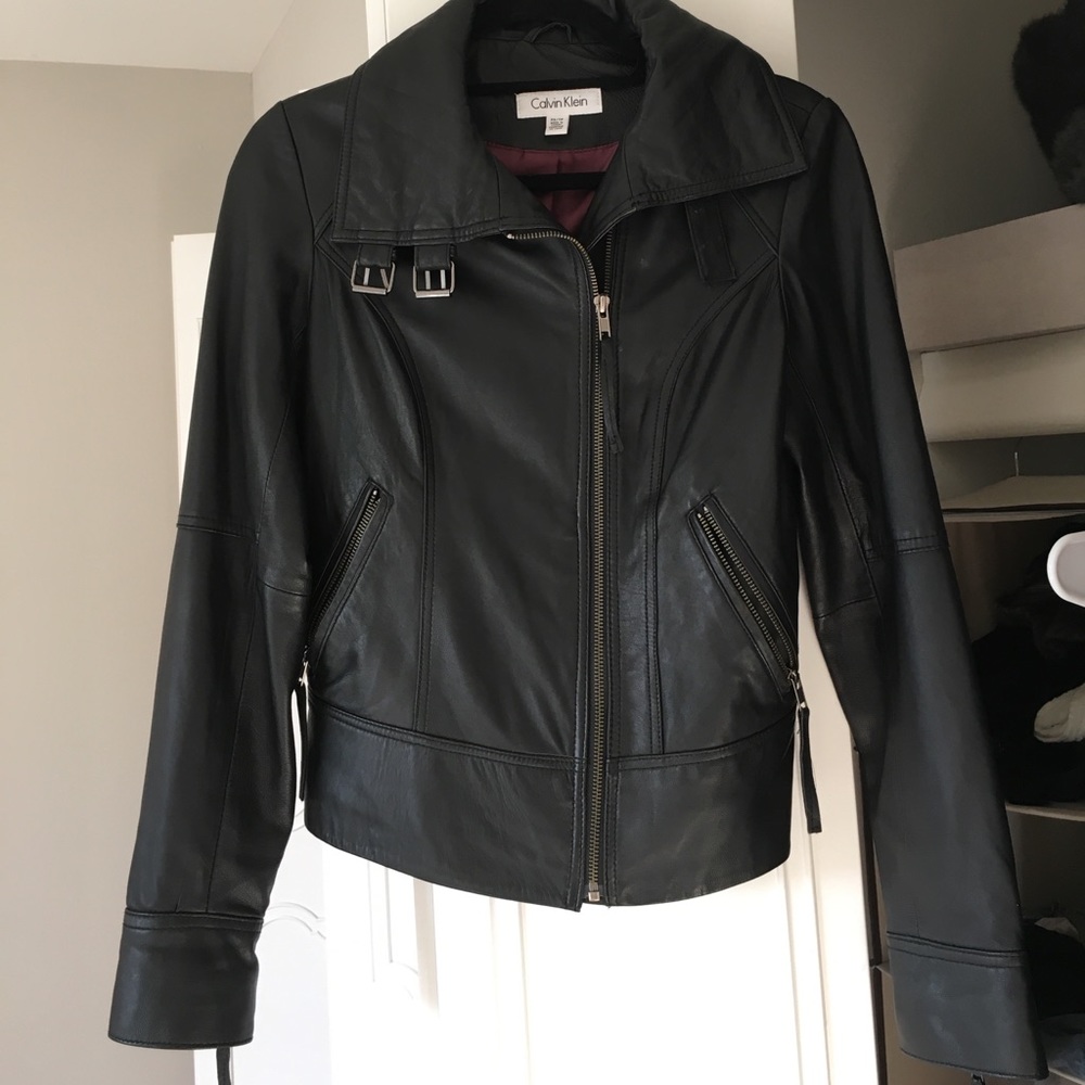 ！SOLD！Calvin Klein leather jacket